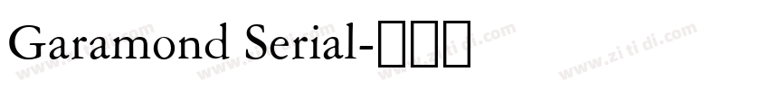 Garamond Serial字体转换